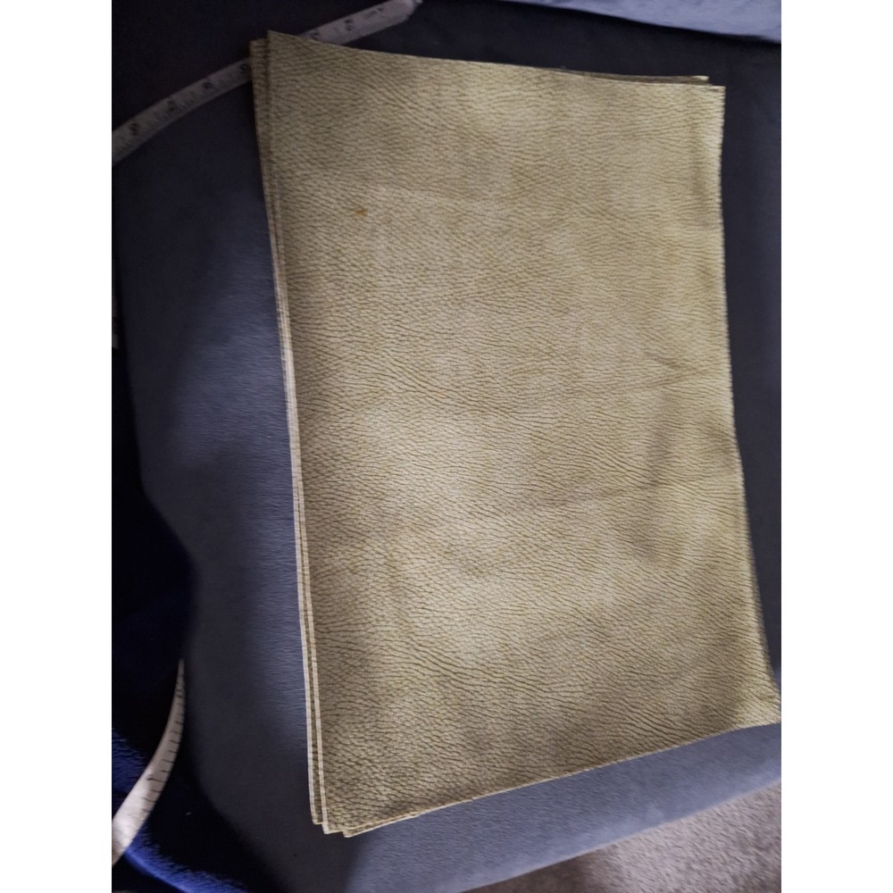 6 Table Sage Green Vinyl & Linen Placemats 19"×13" 294